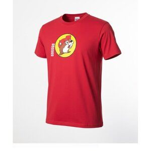 Buc-ees Youth unisex Red T-Shirt YL With Beaver Logo